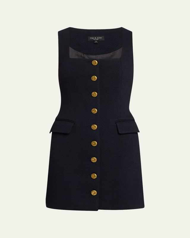 Mariana Button-Front Mini Dress
